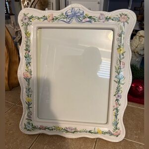 Floral Ribbon Ceramic Picture Frame